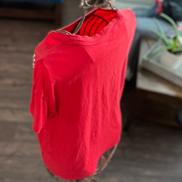 PINK Victoria’s Secret Red Chill Vibes Shirt Medium - Picture 8 of 11